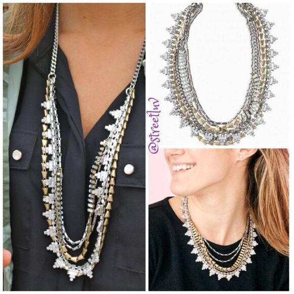 EUC Stella & Dot Mixed Metal Sutton Necklace Versatile - Picture 1 of 8